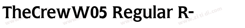 TheCrewW05 Regular R字体转换